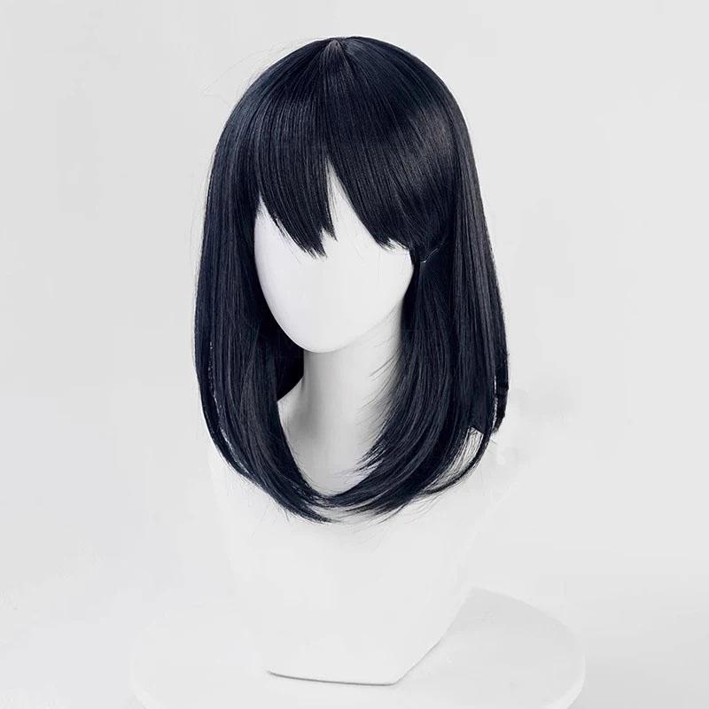 

Парик для косплея Shimizu Kiyoko, длинные, синие, черные, термостойкие, синтетические волосы, вечерние, унисекс, парики + бесплатная шапочка для парика One Size