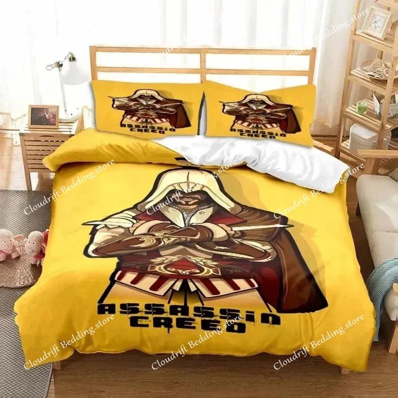 Game A-Assassin S Creed Art Bedding Set Gamer Duvet Cover Set Adult Boys Bedroom Single Double King Size Comforter Boys Gift963