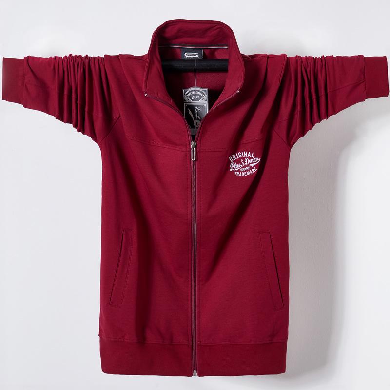 Men's Spring and Autumn Jacket Outdoor Sports Slim Thin Jacket Breathable Warm Running Zipper Sweatshirt Plus Size L-6XL