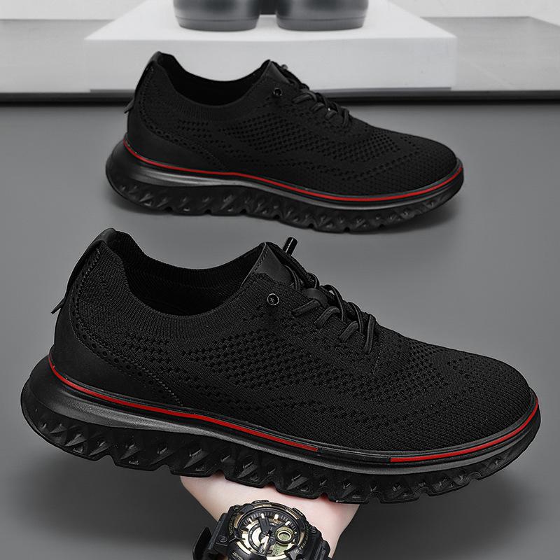 

Lightweight casual sports casual shoes flying woven loafers casual shoes 39 чёрный