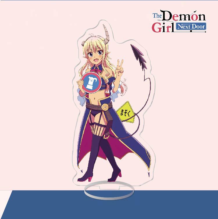 Anime Acrylic Stand Action Figure Toy The Demon Girl Next Door PVC Acrylic Stand Machikado Mazoku Desktop Stand Model Toy Gift