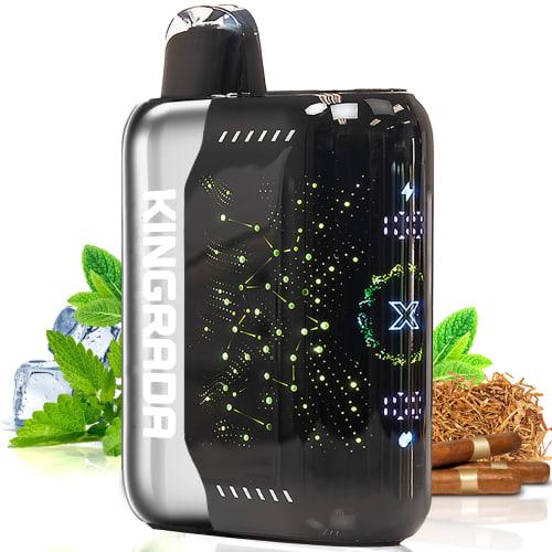 Kingrada Disposable Electronic Cigarette, 30,000 Puffs, Shisha, Portable, Rechargeable, Flavored, Nicotine-Free, Tar-Free, Quit Smoking, Vape, 3D Disp
