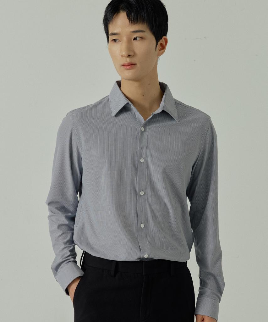 210EDIT Men'S Wrinkle-Free Freedom Shirt [Check Navy]_Cz5Sh200