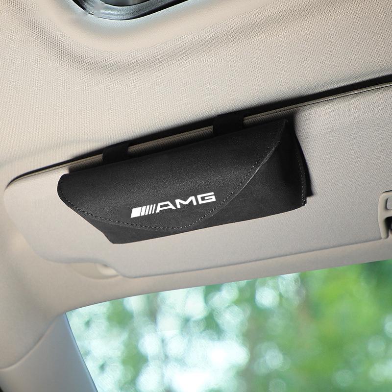 

Car Sunglasses Case Glasses Storage Boxes Holder Sun Visor For Mercedes Benz AMG W176 W212 W168 W222 W204 W190 C300 Accessories