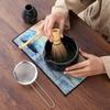7pcs Matcha Set, Matcha Whisk Set Includes Matcha Bowl, Matcha Whisk Holder, Bamboo Matcha Whisk, Scoop and Matcha Sifter, 15 oz Mottled Matcha Kit
