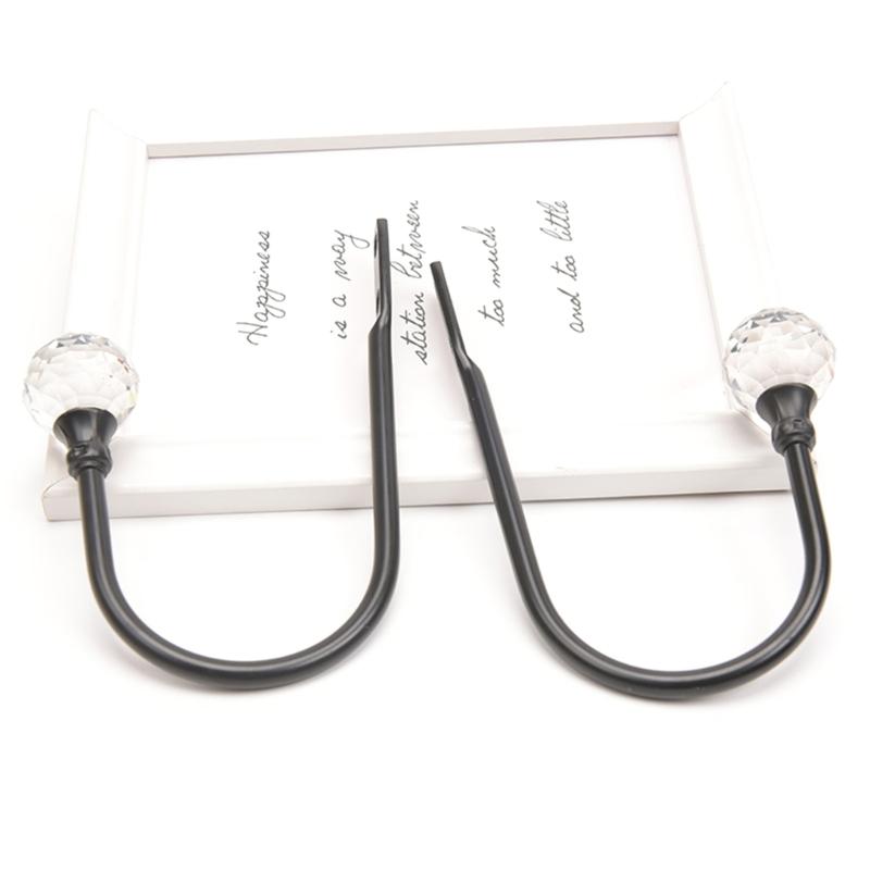 Pack of 2 Curtain Holdbacks Decorative Wall Mounted Tieback Hook for Drapery and Hanging Items Hanging Solution