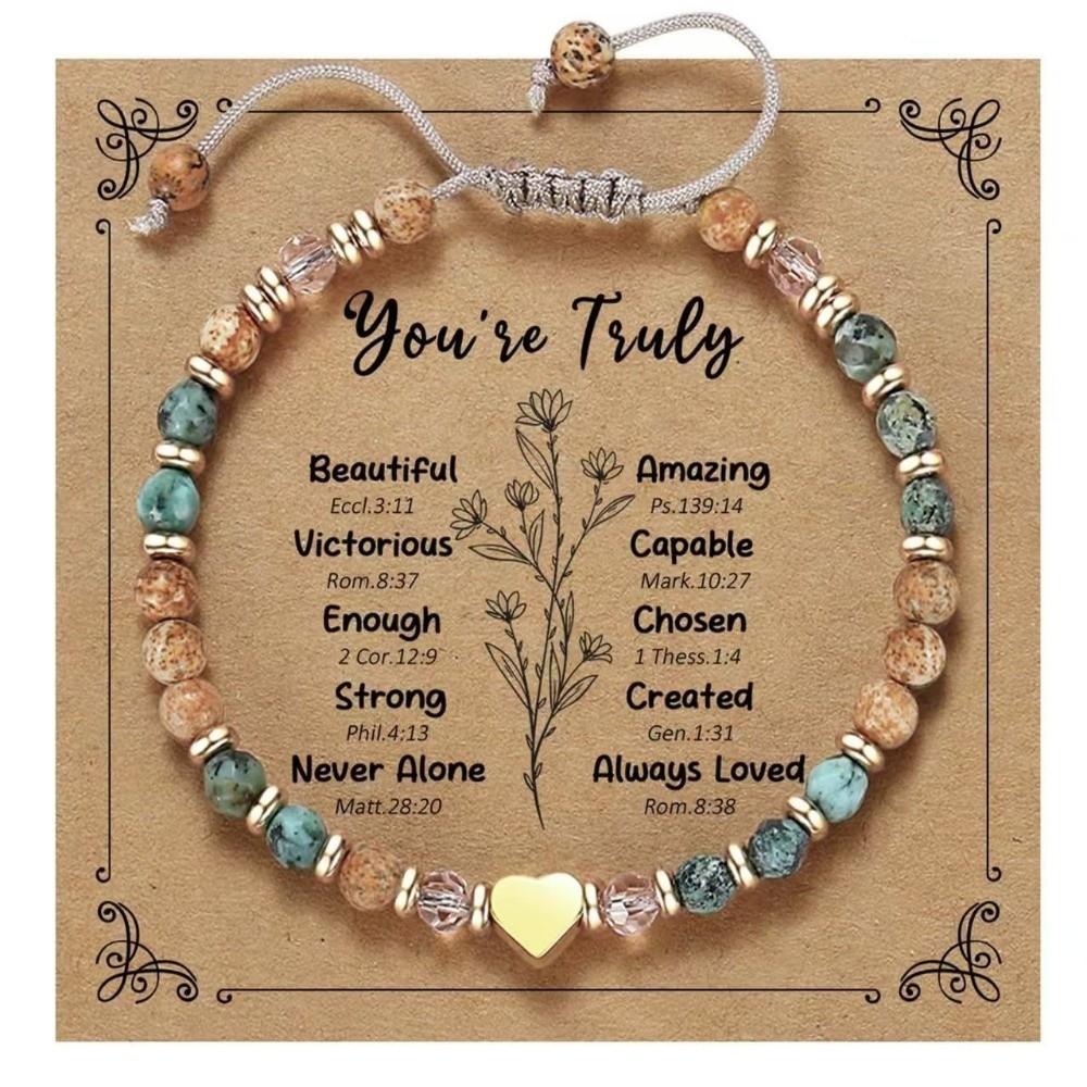 Best Wish Bead Bracelet Wristbands Heart Bracelet Fashion Accessory Adjustable Wrist Chain Gifts