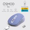ELECOM Wireless OSMOD 6 Mouse, Quiet, Rechargeable, Six, Bluetooth, 2.4GHz, 2-Device Connection, Multi-Pairing, Buttons, Blue, M-MY35MBSBU-G