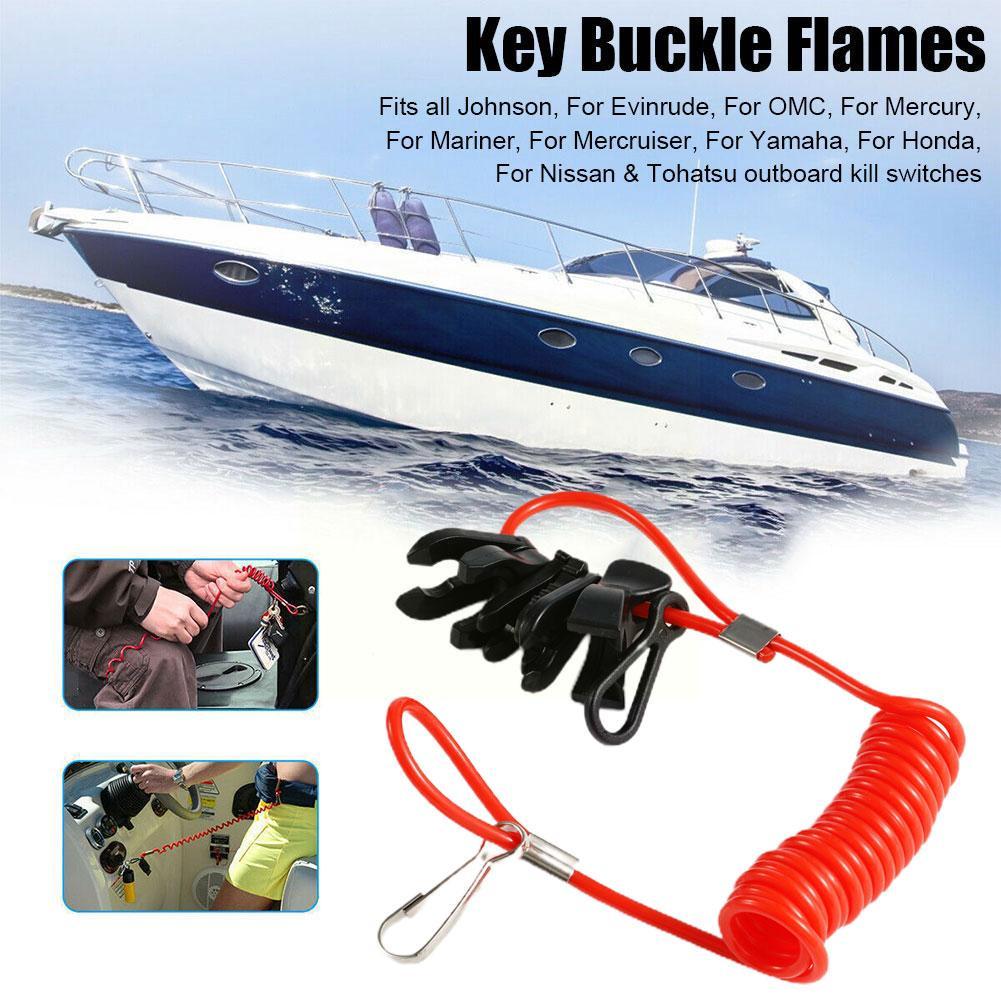 New Boat Outboard Engine Motor Kill Stop Switch Lanyard for YAMAHA Honda Mercury/Mariner/Force Tohatsu Universal 7 K Q8L3