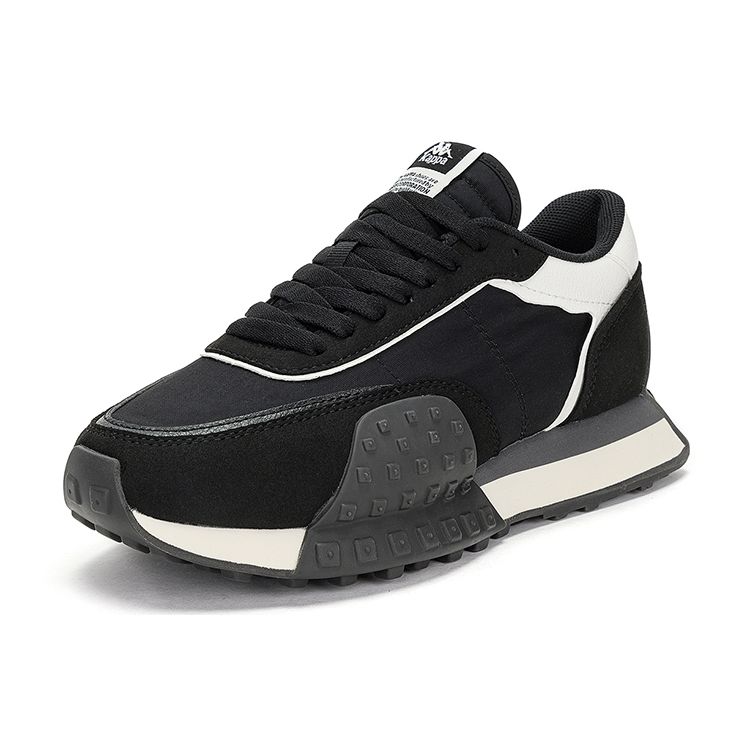 Kappa Retro Fashion Fabric Low-Top Running Shoes Unisex sneakers Black White K0DW5MM08-990