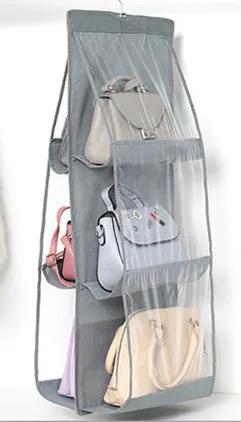 Handtaschen-Hänge-Organizer, Hänge-Geldbörsen-Organizer für Schrank-Organizer, Taschen-Aufbewahrung, Kleiderbügel, Oxford-Stoff, Schrank-Taschen-Organizer