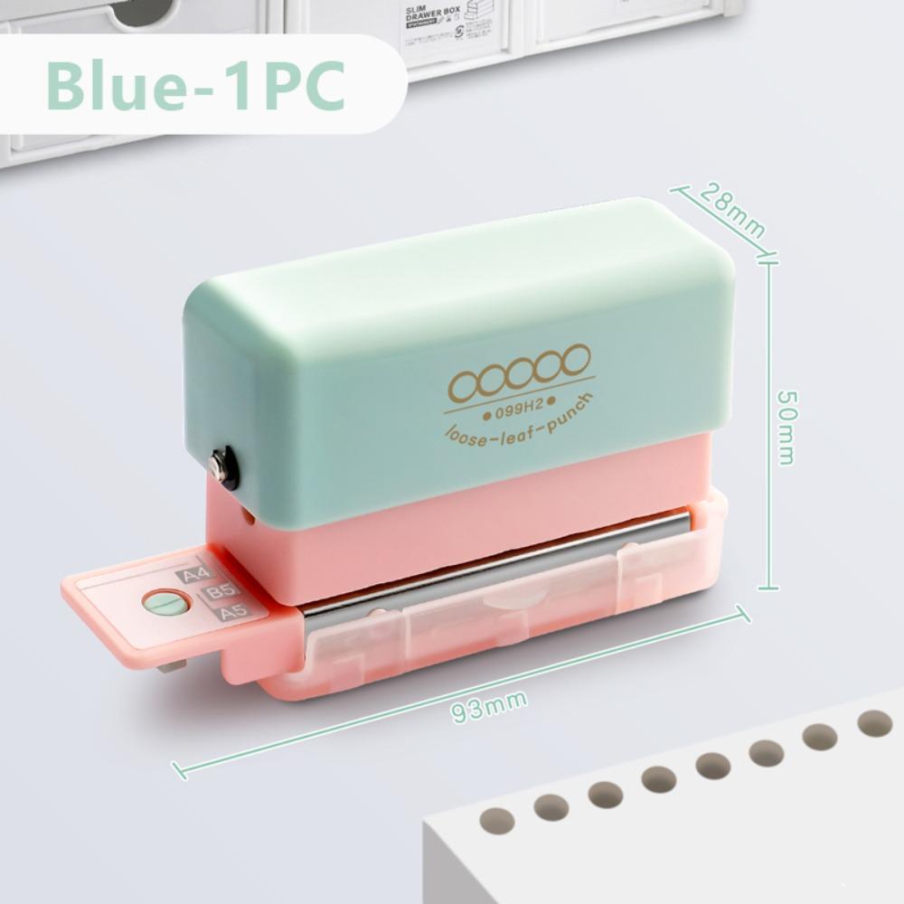 

5-Hole Hole Puncher DIY Craft Embosser Durable Paper Puncher Stationery синій