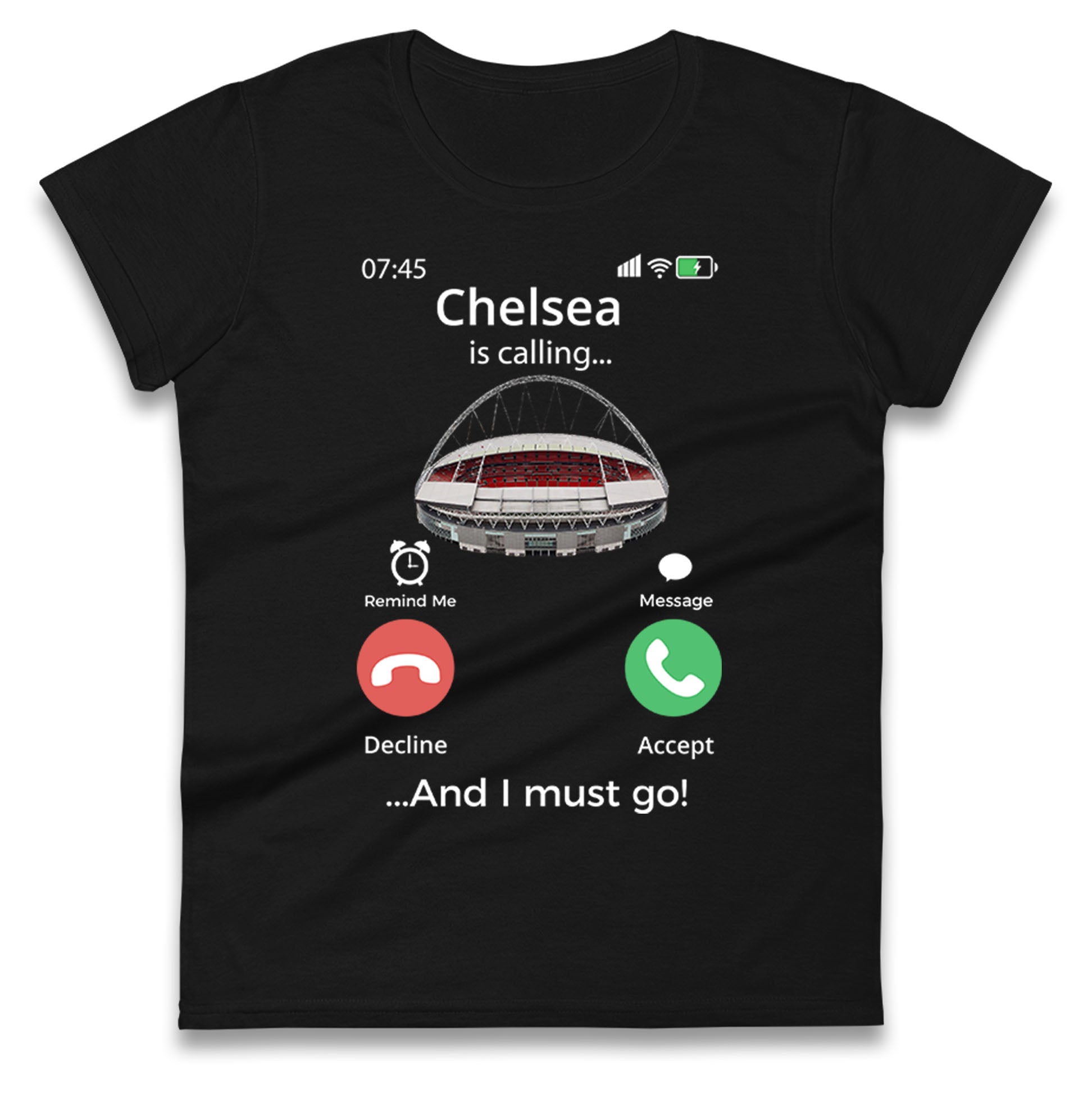 Chelsea Football Womens T Shirt Mens Tops Tees Unisex Chelsea Is Calling Top S