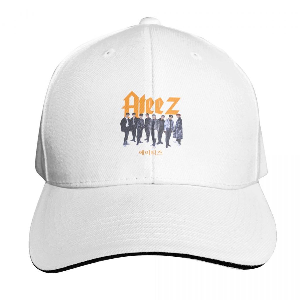 Ateez Rock Baseball Cap Outdoor Golf Running Hiking Summer Beach Travel Streetwear Hip Hop Trendy