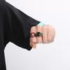 Domineering Vintage Ruby Chunky Ring for Men Stainless Steel Personalized Square Gemstone Ring Gift Trend Jewelry