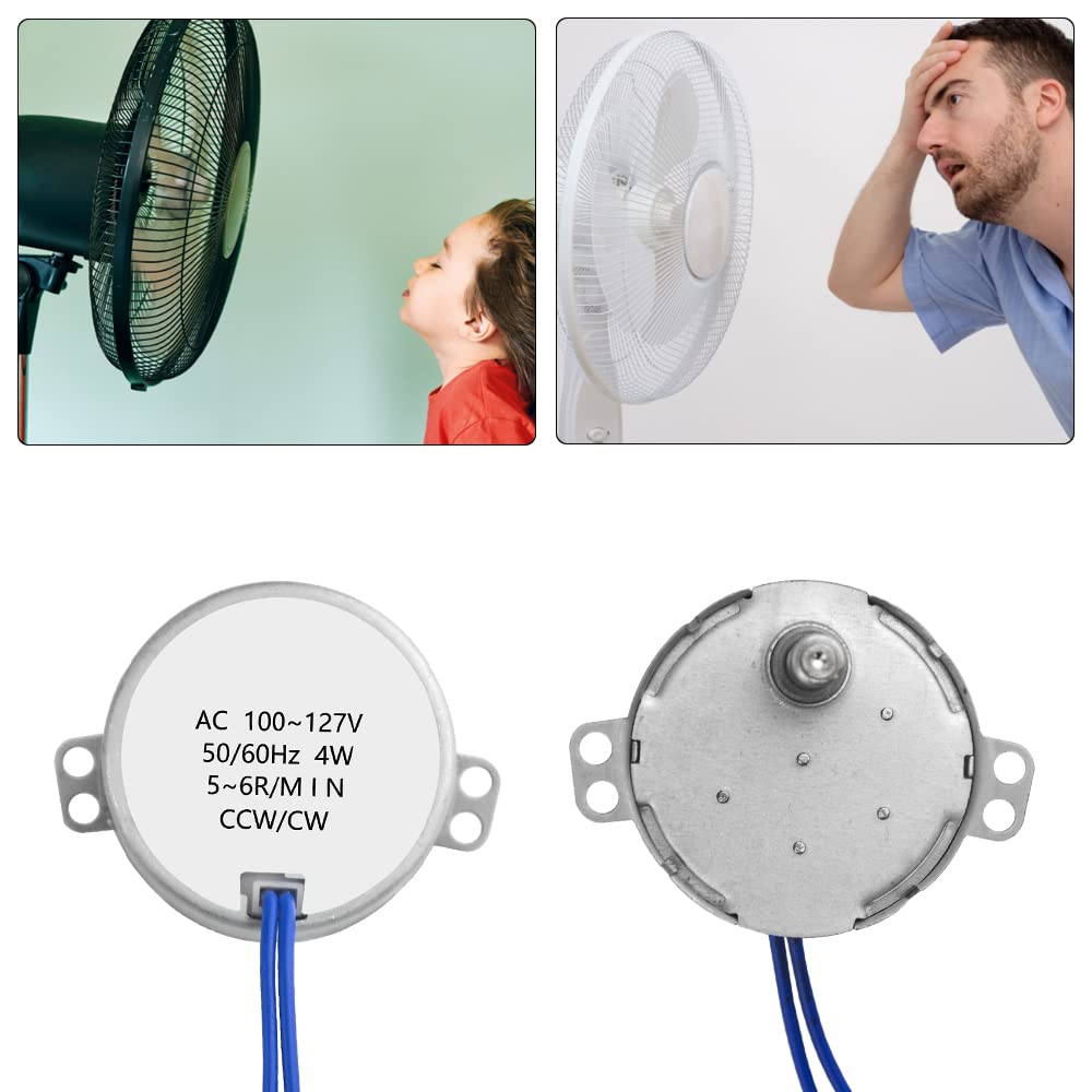 WMYCONGCONG Set of 2 Synchronous AC 4W Turntable Motors 2 7mm Flexible Coupling Connectors Motors, 50/60Hz 100~127V 5-6RPM/MIN +