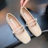 Mary Jane Fairy with Skirt Small Leather Single Shoes Girl 2025 Spring and Autumn New Late Evening Breeze Gentle Flat-bottomed Grandma Ladle Shoes