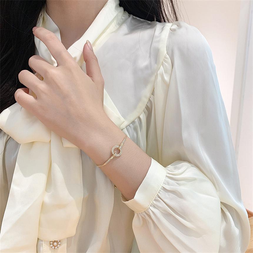 316L Edelstahl Zirkon Ring Verstellbares Kettenglied Armband Für Damen Modeschmuck Geschenk Herausziehbares Anhänger Design