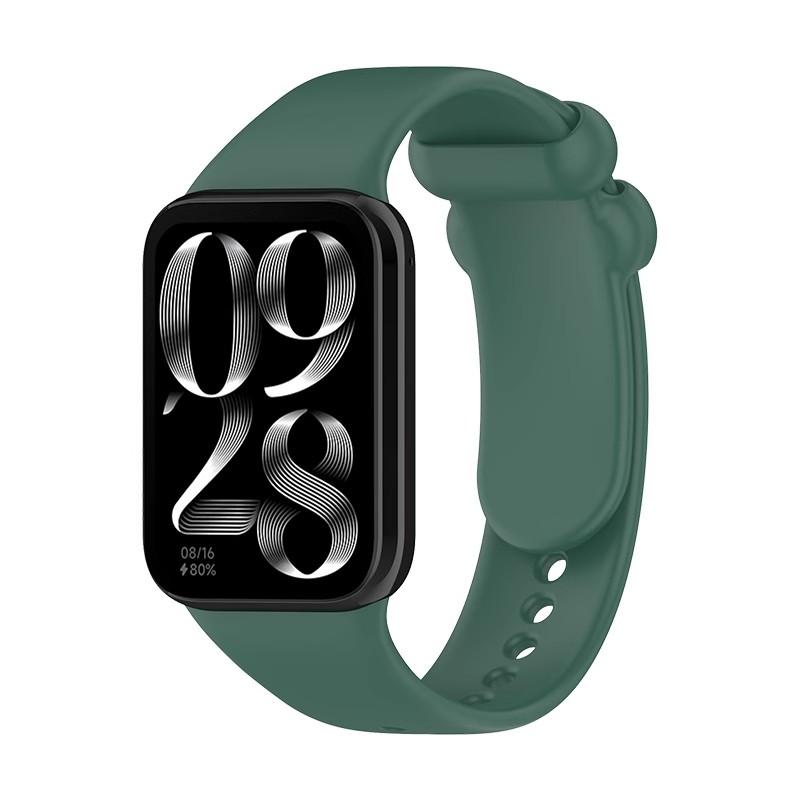 

Спортивный силиконовый ремешок для Xiaomi Band 9 Pro Miband 8Pro Мягкий ТПУ браслет-заменитель Дружелюбный к коже Correa темно-зеленого