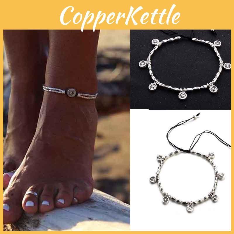 Barefoot Ankle Retro Bracelet Foot Chain Yoga Charm Beach Jewelry Personality