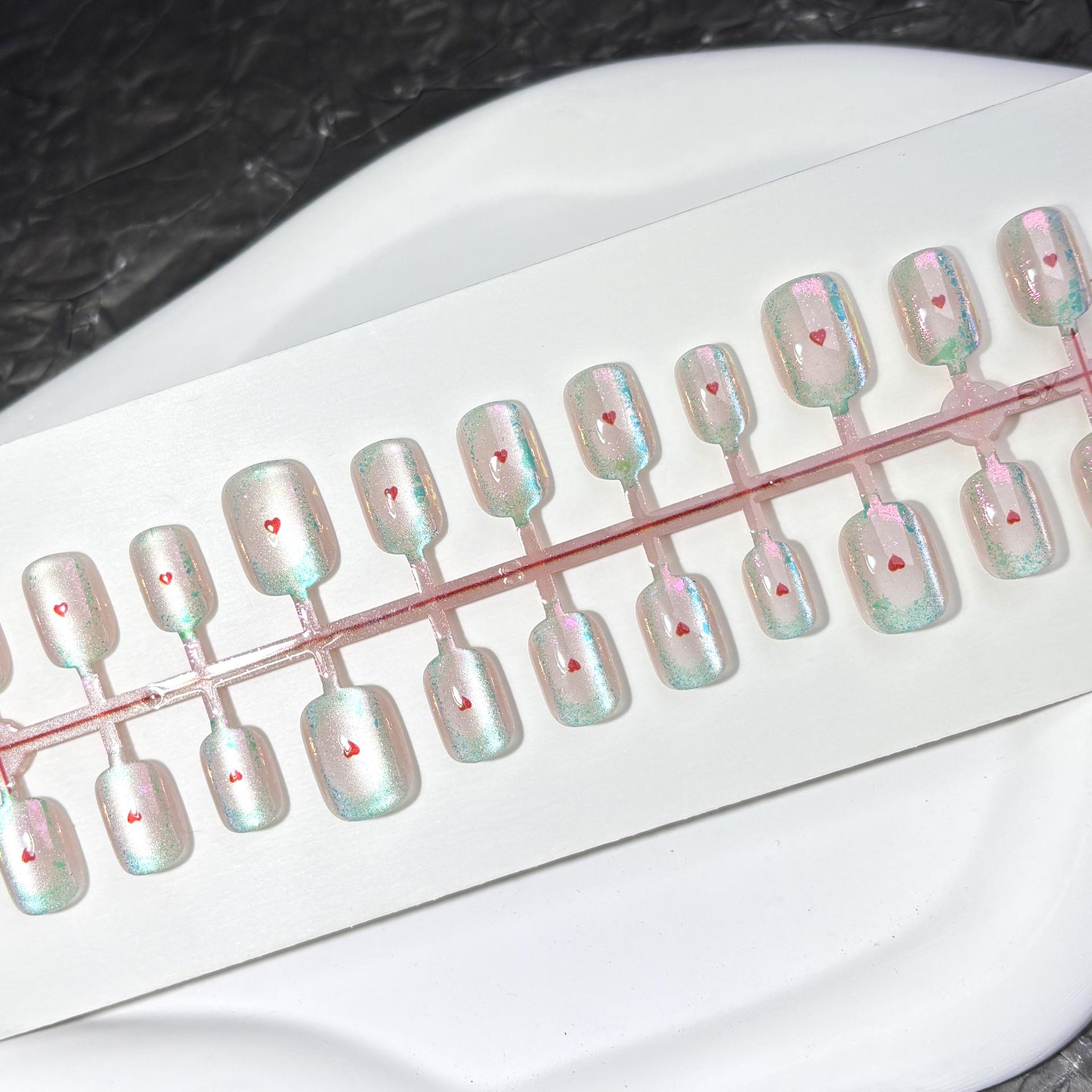 

Fairy Heart Cat Eye Laser Shell Nail Art Patches