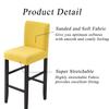 Waterproof Short Back Bar Chair Cover Solid color Stretch Swivel Chair Cover Stretch Small Size Bar Stool Seat Covers for Hotel Banquet Dinin