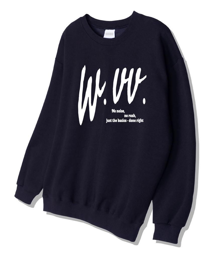 Wibelibellyu No Rush Oversized Terry Sweatshirt Navy