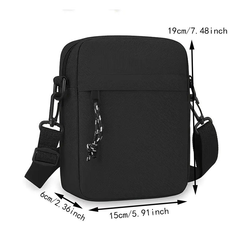 1PC Lightweight Adjustable Nylon Crossbody Sling Bag for Men Buckle Closure Compartment Going Out Crossbody Bag