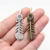 Feathers Leaf Nature Charm Antique Bronze Zinc Alloy Jewelry Making Supplies Bracelet Making Style Pendants