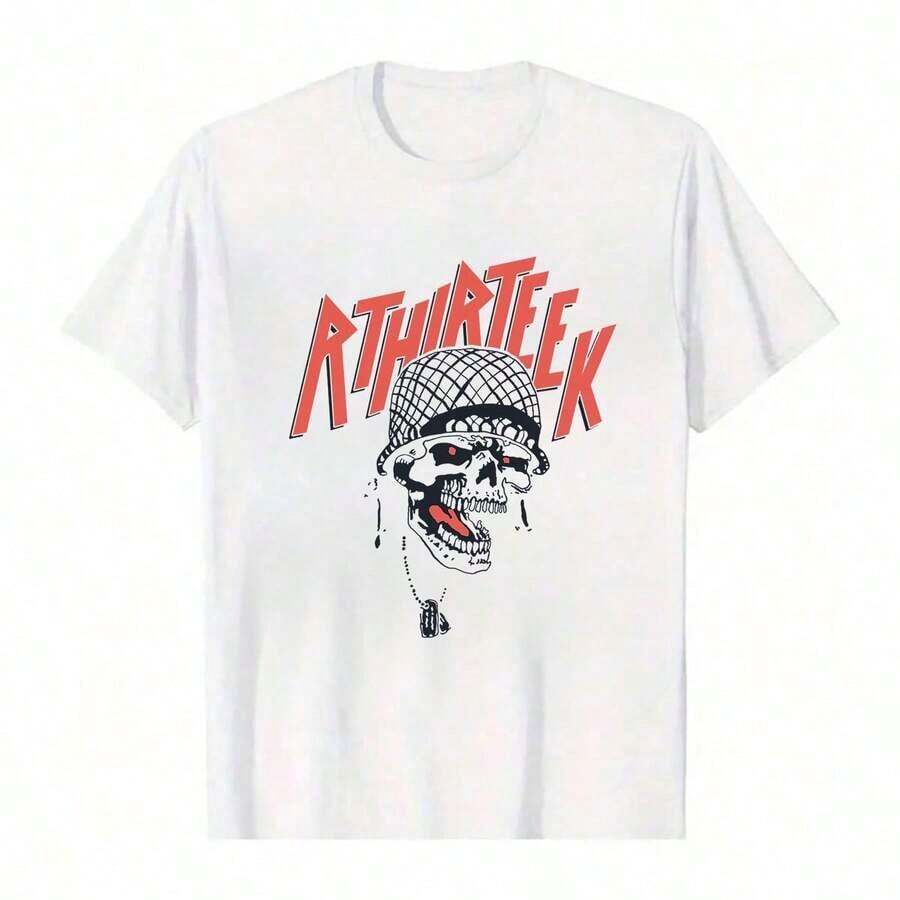 

Unisex Round Neck Short - Sleeve T - Shirt With Unique RTHIRTEEN Skull Graphic, Round Neck Short - Sleeve T - Shirts S