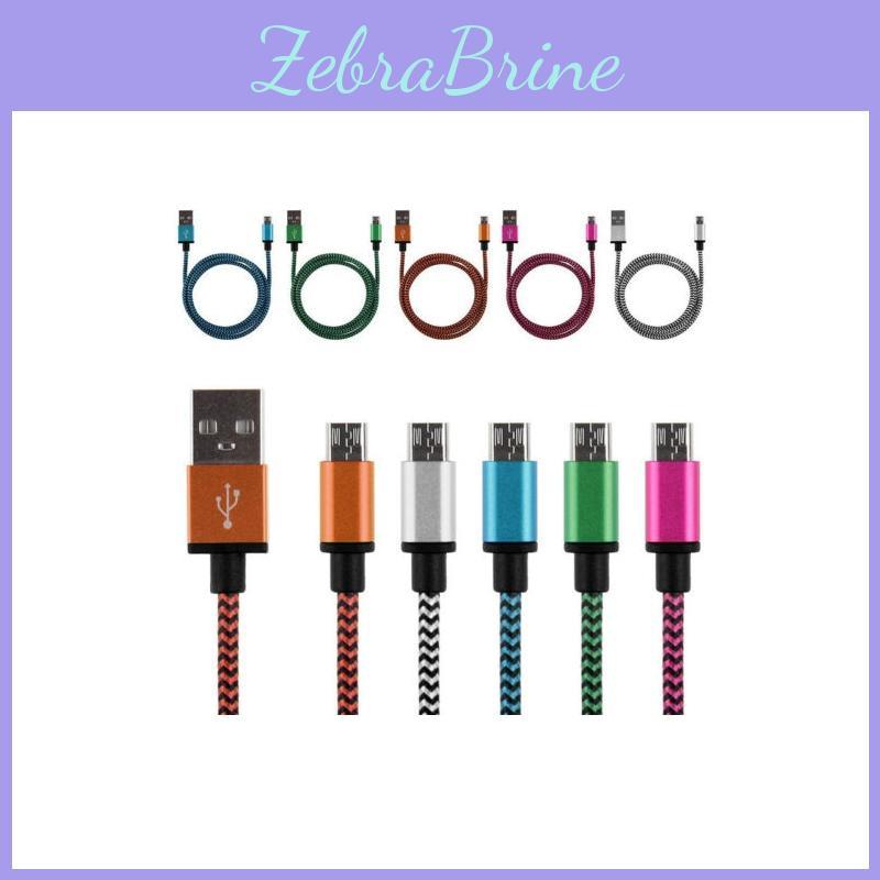 Timeless Design 3/6/10ft Aluminum Braided Micro Usb Data Sync Charger Cable For Your Android Phone