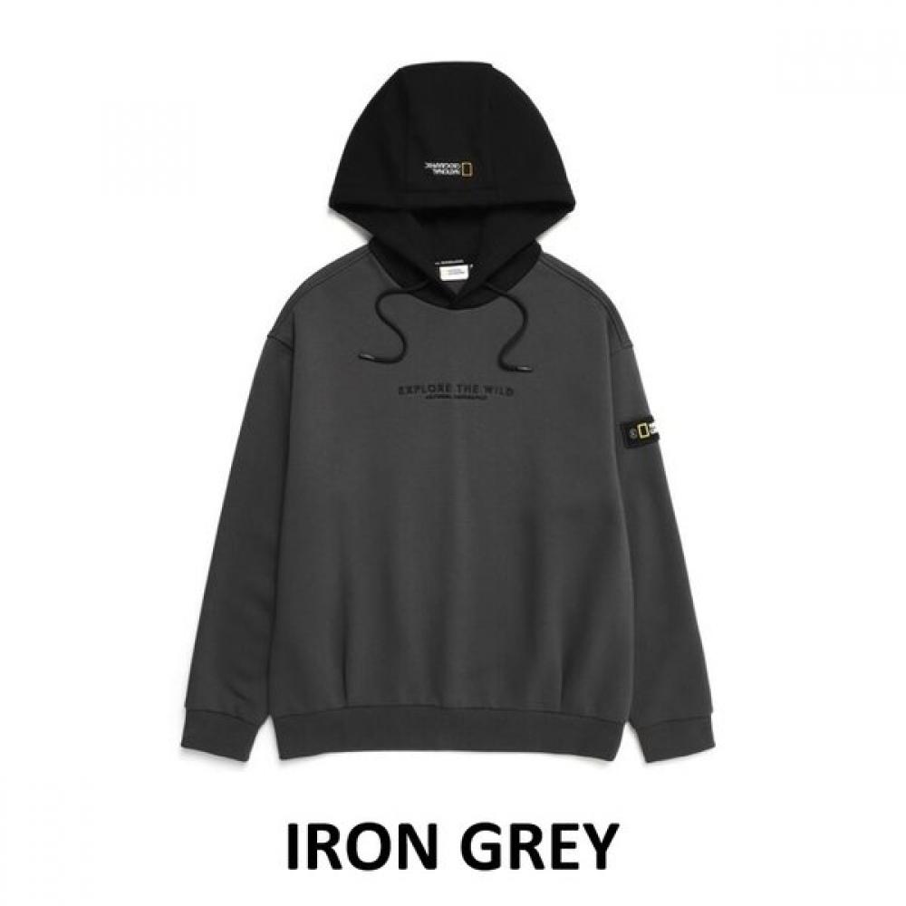 National Geographic Unisex Color Block Hoodie N233uhd020 IRON GREY95M 6290₽