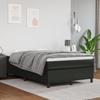 Maison Exclusive - Sommier à lattes de lit avec matelas noir 120x190 cm similicuir