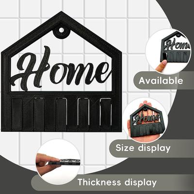 3D Printed Key Organizer Rack – Wall-Mounted Folding Hook Hanger For Home And Entryway