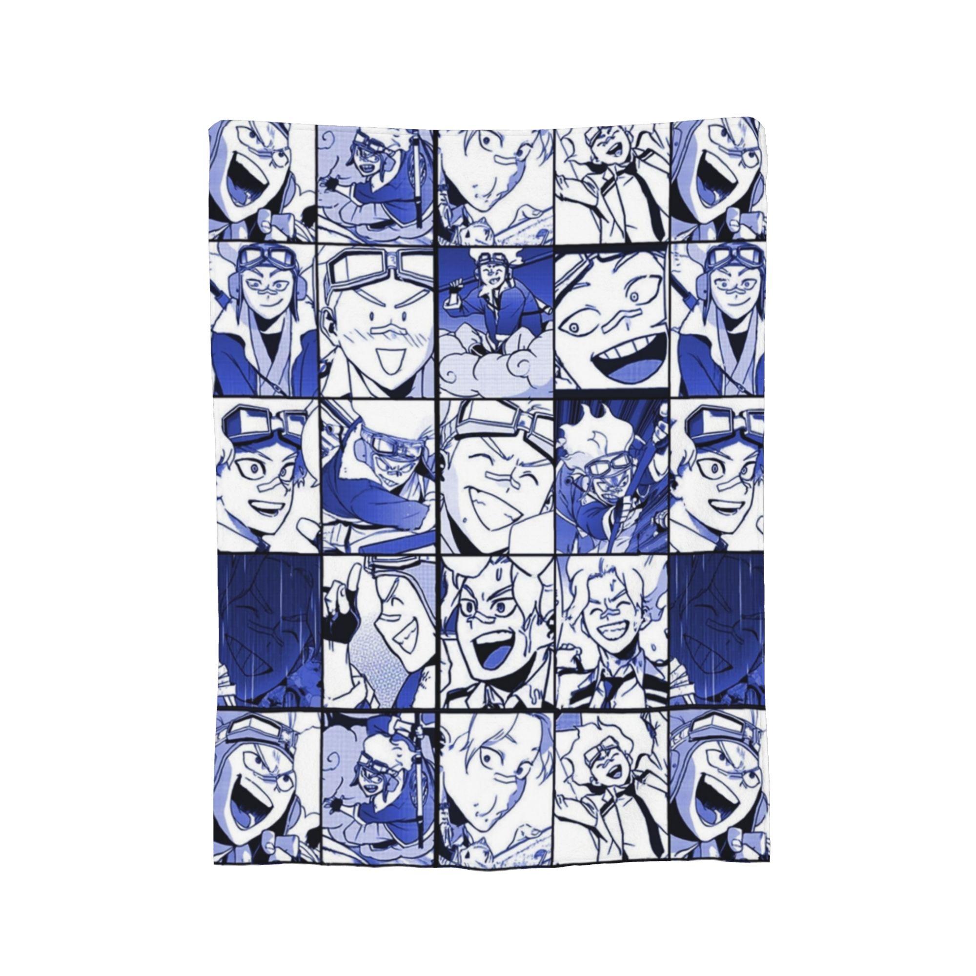 Oboro Shirakumo Collage Plush Blanket Boku No My Hero Academia Academy Throw Blankets for Home Bedspreads, 75x90cm