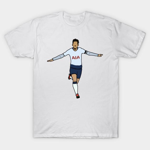 Men Black Print T-shirt Son Heung Min - Tottenam Spurs Premier League Soccer No-Cut Transfer Paper Print Cotton Tshirt - Men ... S