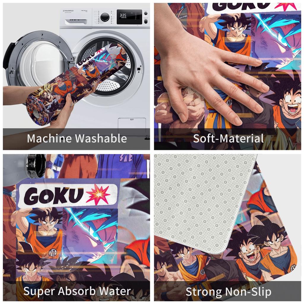 Goku Anime Dragon Ball Doormat Mat Anti-Slip  Kitchen Bathroom Toilet Rug Carpet 40*60cm