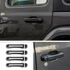For Jeep   Gladiator JT ABS Carbon Fiber Door Handle Decor Cover Trim 8P