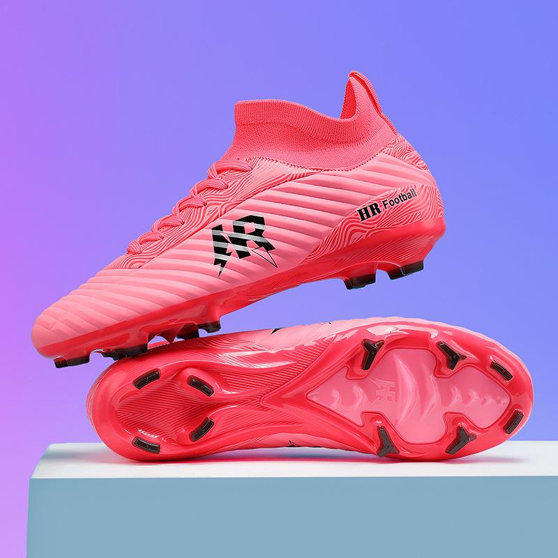 New youth sports football shoes men's and women's high-top HR football shoes match football shoes men's training shoes