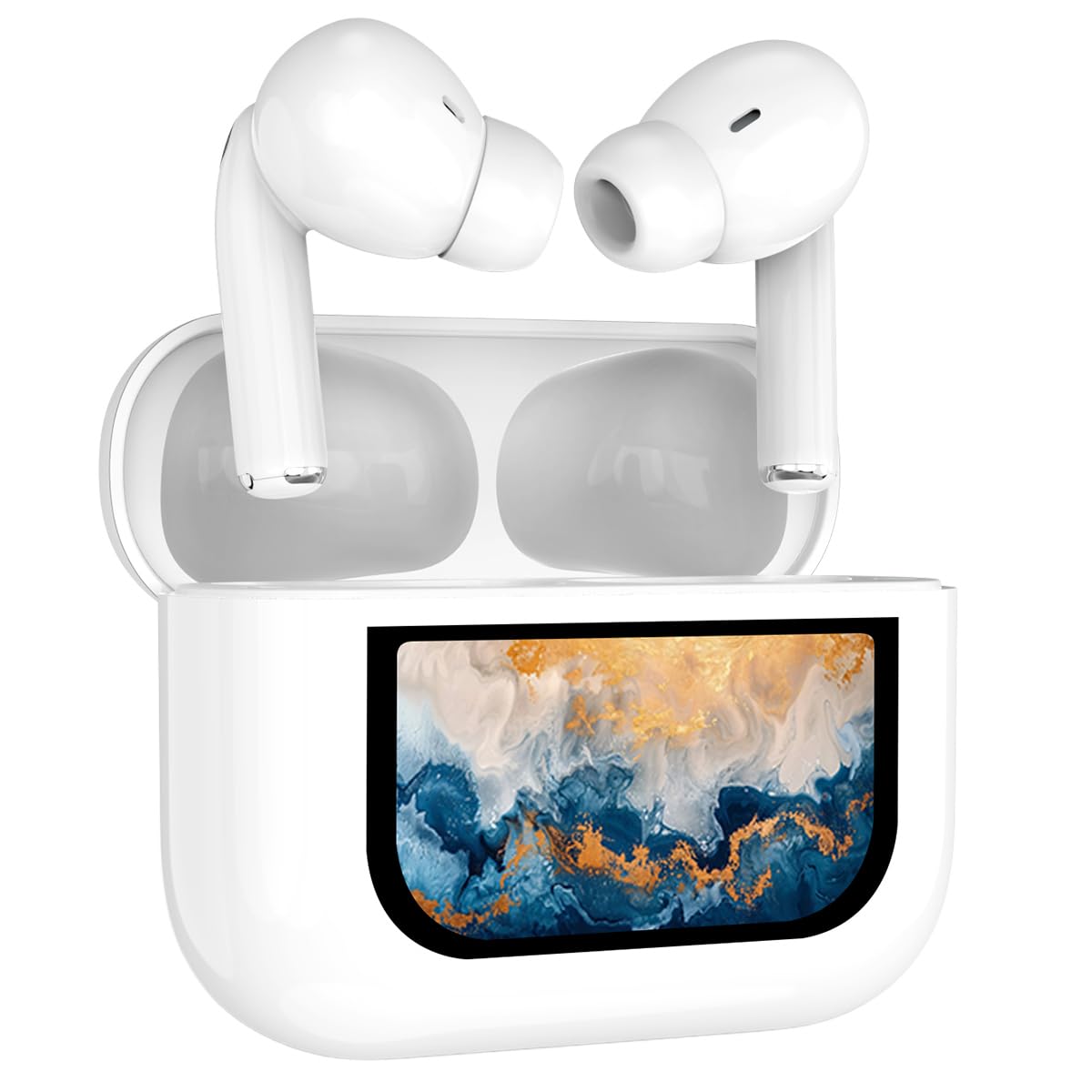 

SOPPY Wireless Bluetooth Latest Noise Battery Level AAC Compatible with White Earbuds, 5.4, Multi-Function Touchscreen, Hi-Fi Cancelling, ANC/ENC, белый