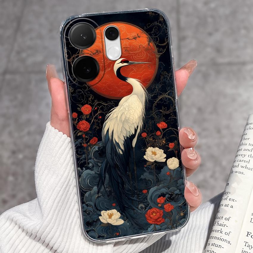 For Vivo V60 V50 V40 Lite V40e V30e V20 Pro SE Phone Case Beautiful Mountain Range Patterns Transparent TPU Anti Slip Soft Back Covers For Vivo Casing