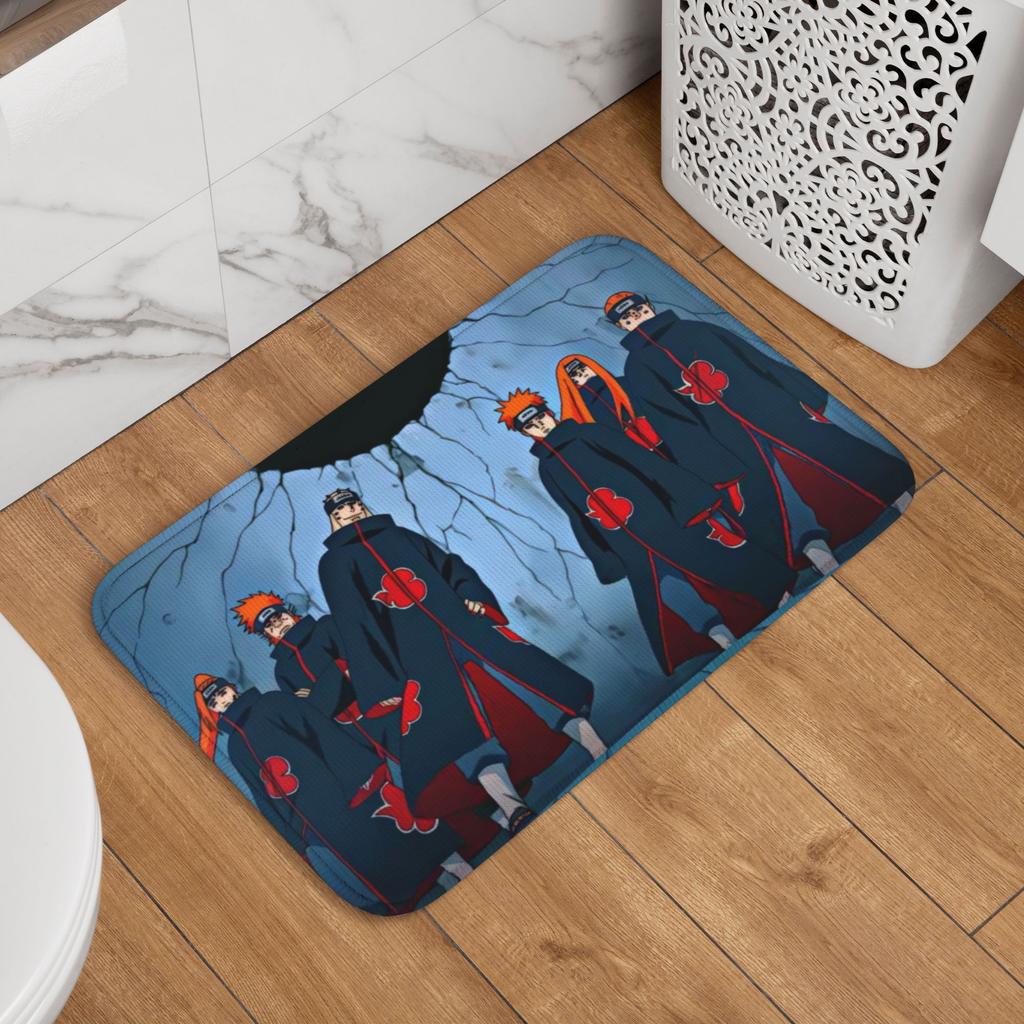 Custom Anime N-Narutoes Doormat Non-Slip Entrance Welcome Kitchen Bathroom Floor Door Mat Toilet Living Room Carpet Rug