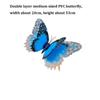 5pcs Large Garden Yard Planter Butterfly Colorful Waterproof 3D Butterfly Stakes Butterfly Double Layered Grounding Decoration