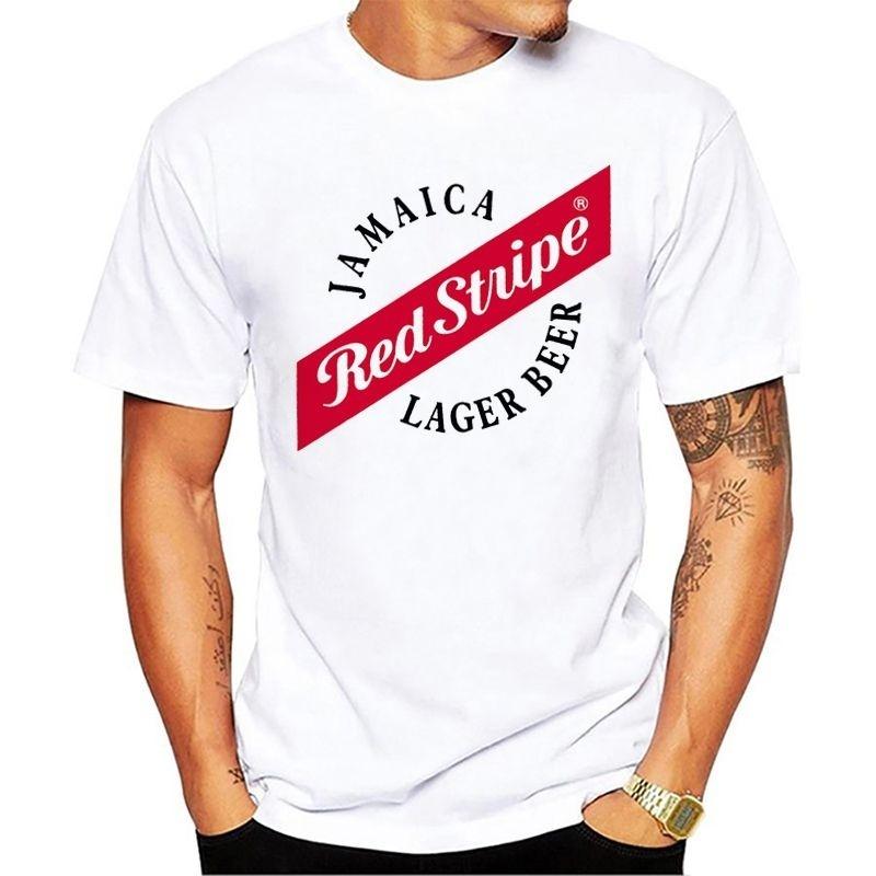 

Ямайка Червона смужка Lager Beer Letter Pattern O Neck Clothing Футболки унісекс S