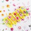 12 vzorů Kvetoucí květiny Nail Art Water Transfer Samolepky Obtisky Dekorace