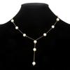 4PC Women's Fashion Imitation Pearl Necklace Earrings Bracelet Zircon Set Suitable for Wedding, Party, Festival Gifts