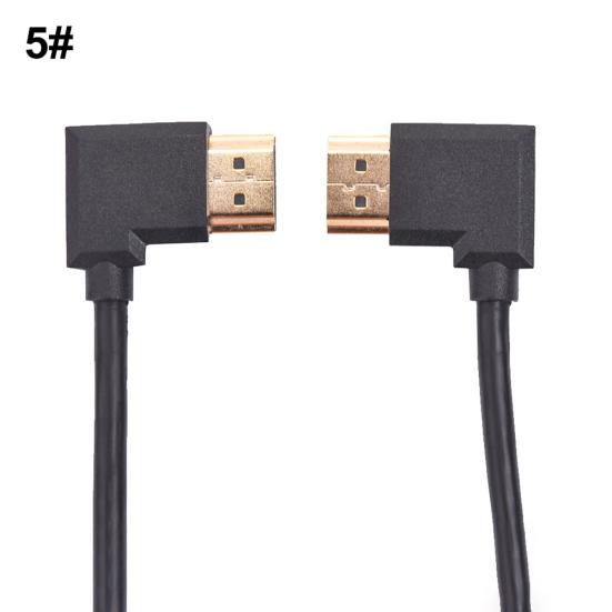DOONJIEY Right Angle HDMI-compatible Male to Male AV Converter Adapter Cable Cord for HDTV
