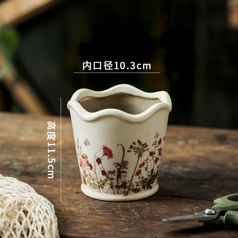 

Керамические горшки для суккулентов, домашнее искусство, сад, горшки для цветов орхидеи-бабочки, креатив высокого класса, ретро, бонсай, балкон, горшечные растения No drainage holes