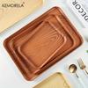 Pallet Rettangolare Nordico in Plastica Colori Legno Imitazione Vassoio Frutta Caffè Vassoio Portaoggetti Piatto da Pranzo Vassoio da Servizio per la Casa Vassoio da Tè