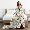 Merry Christmas Festive Super Warm Blankets Camping Plush Throw Blanket Fluffy Couch Chair Flannel Bedspread Sofa Bed Cover